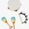 Set 3 Instruments : Maracas, Tambourin, Grelots En Bois FSC® Multicolore – Vertbaudet 11