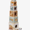 Tour De Cubes Avec Formes à Encastrer En Bois FSC® Beige – Vertbaudet 11